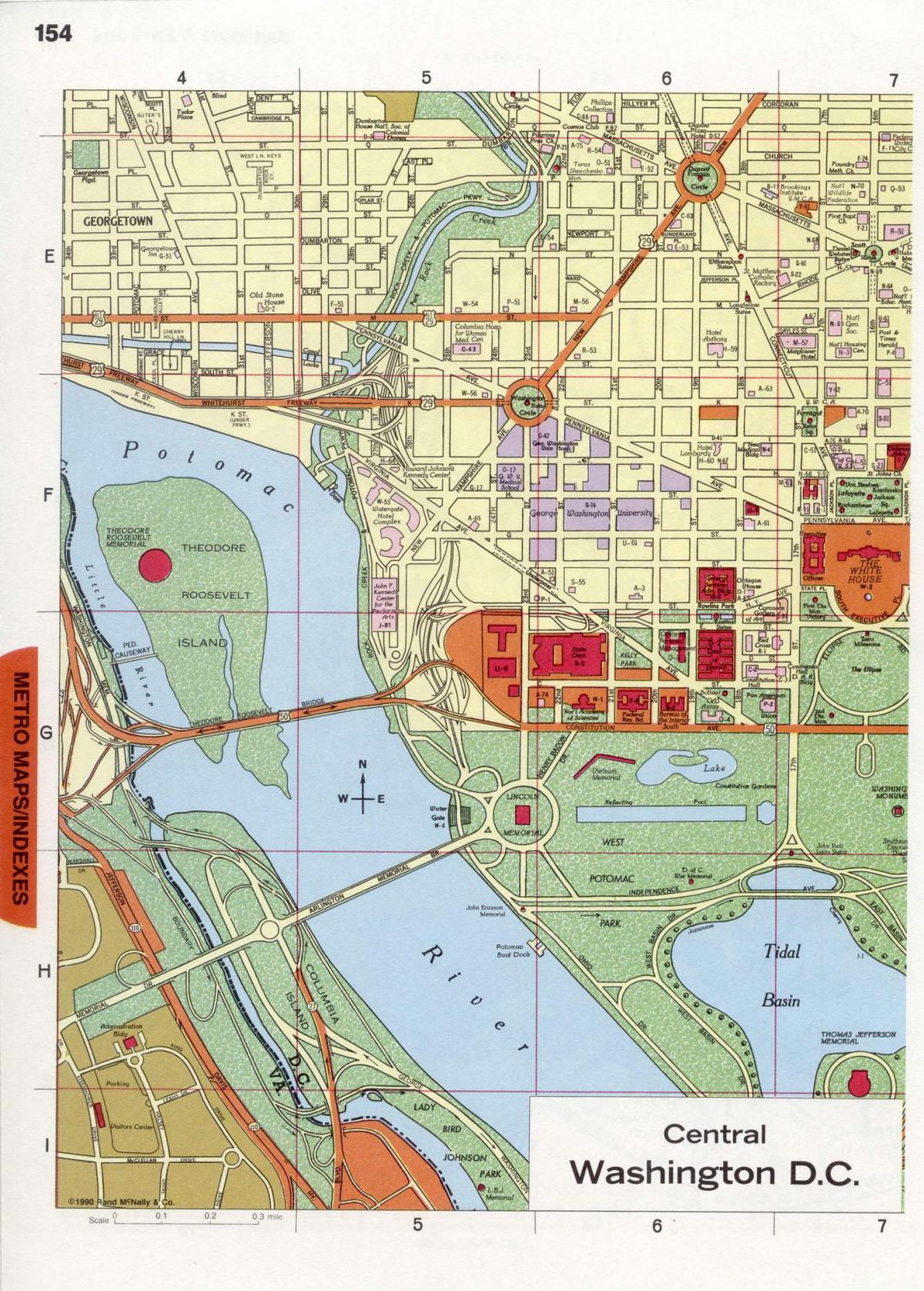 washington dc city center kaart