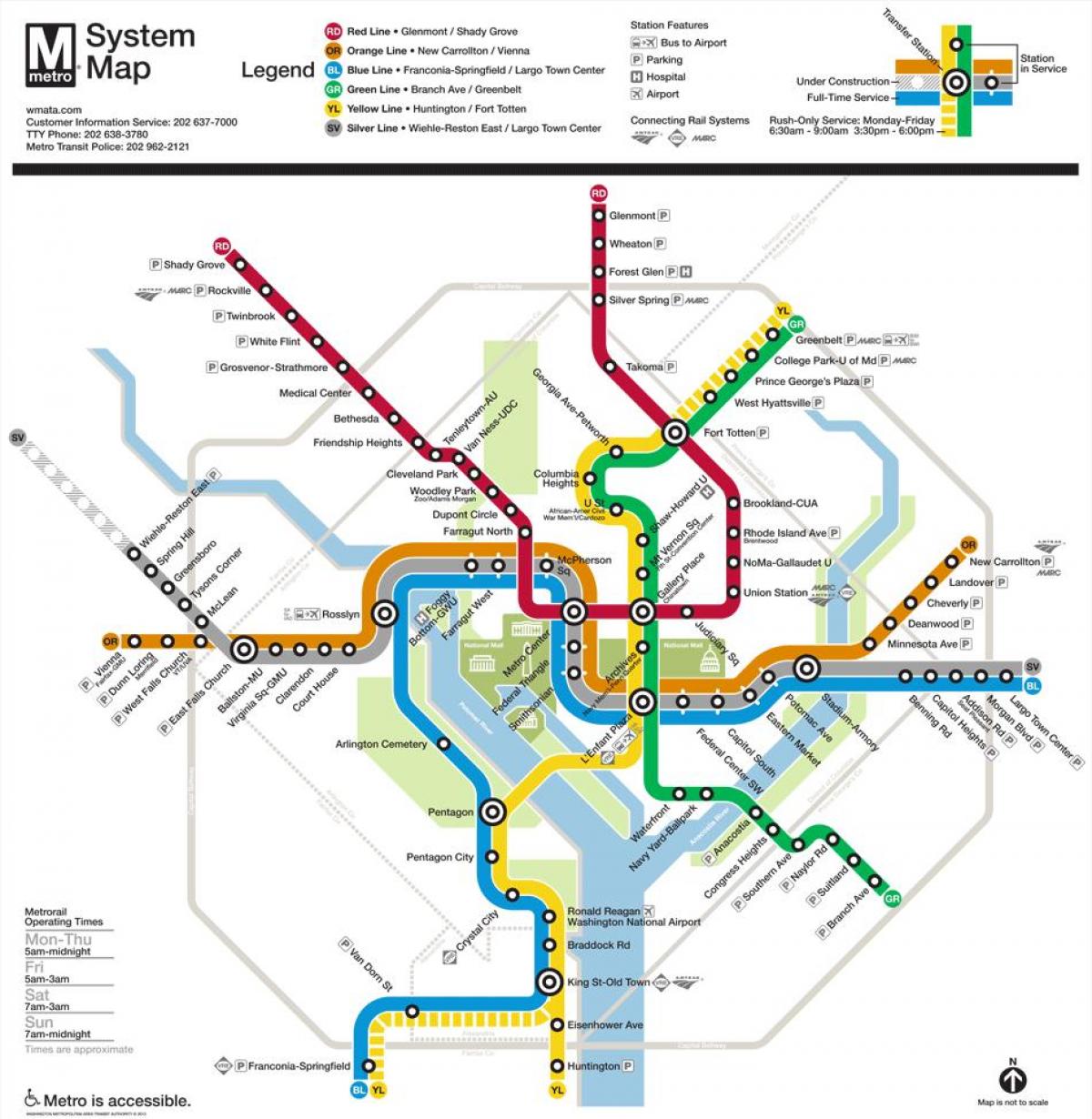 dc metro kaart 2015