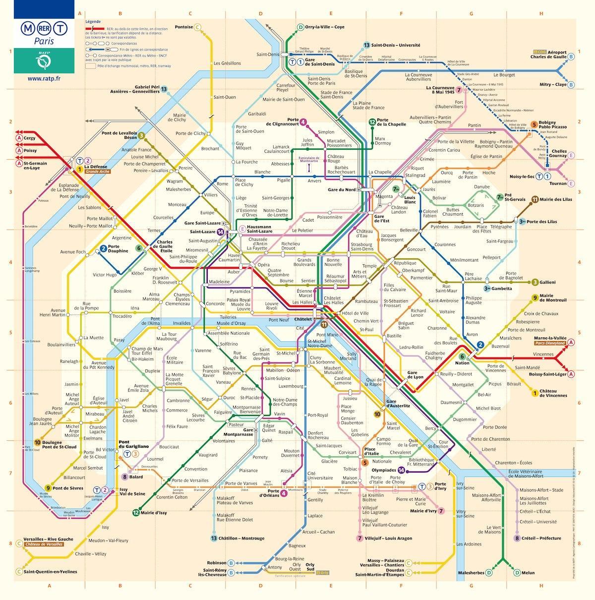 washington dc metro-kaart met straten