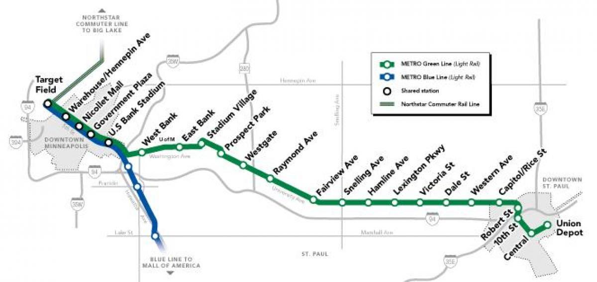 groene lijn dc metro kaart