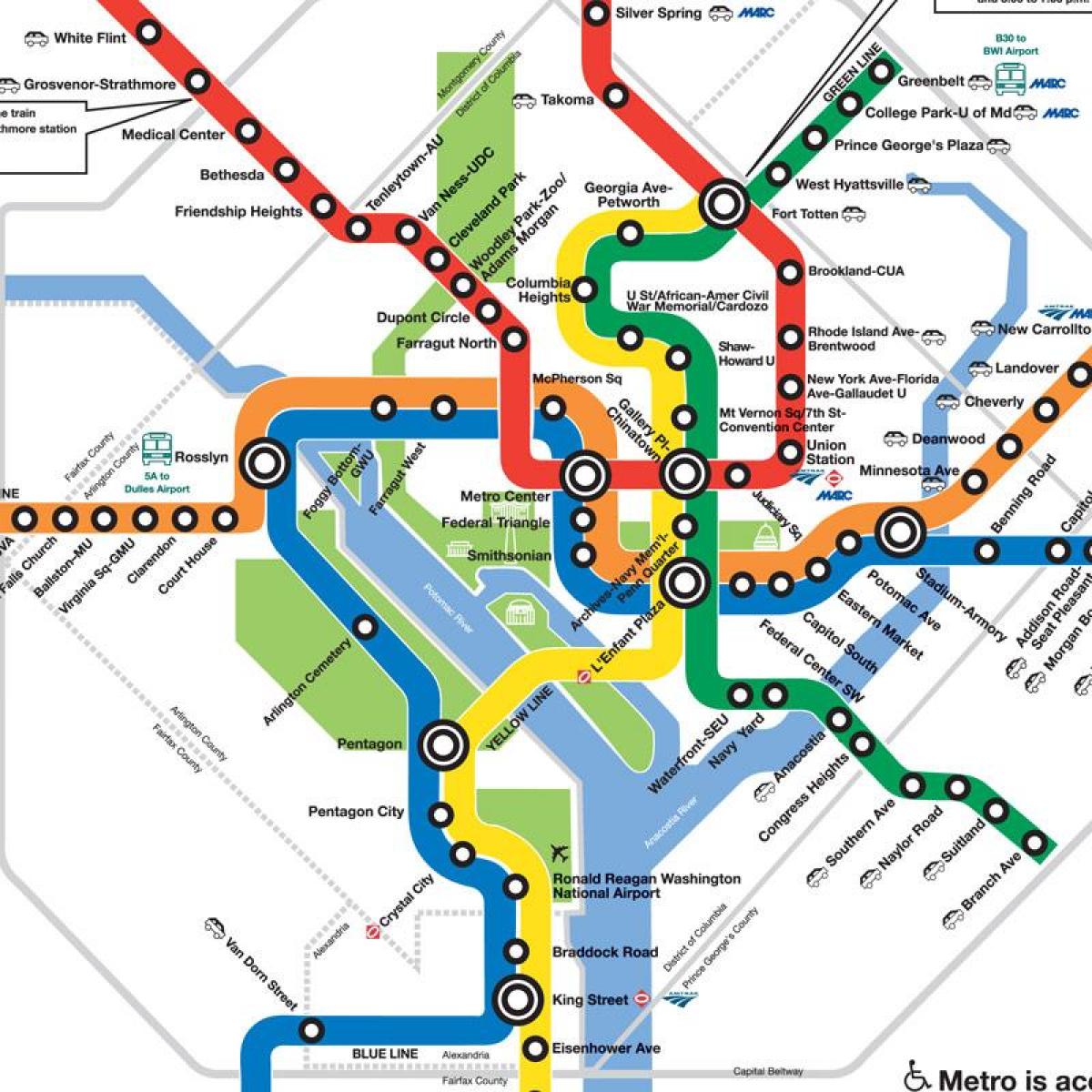 nieuwe dc metro kaart