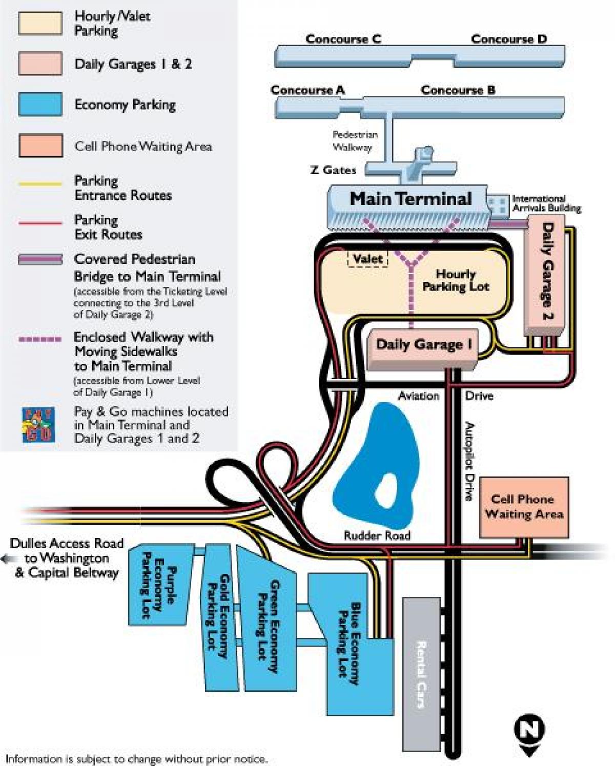 kaart van iad parkeergelegenheid
