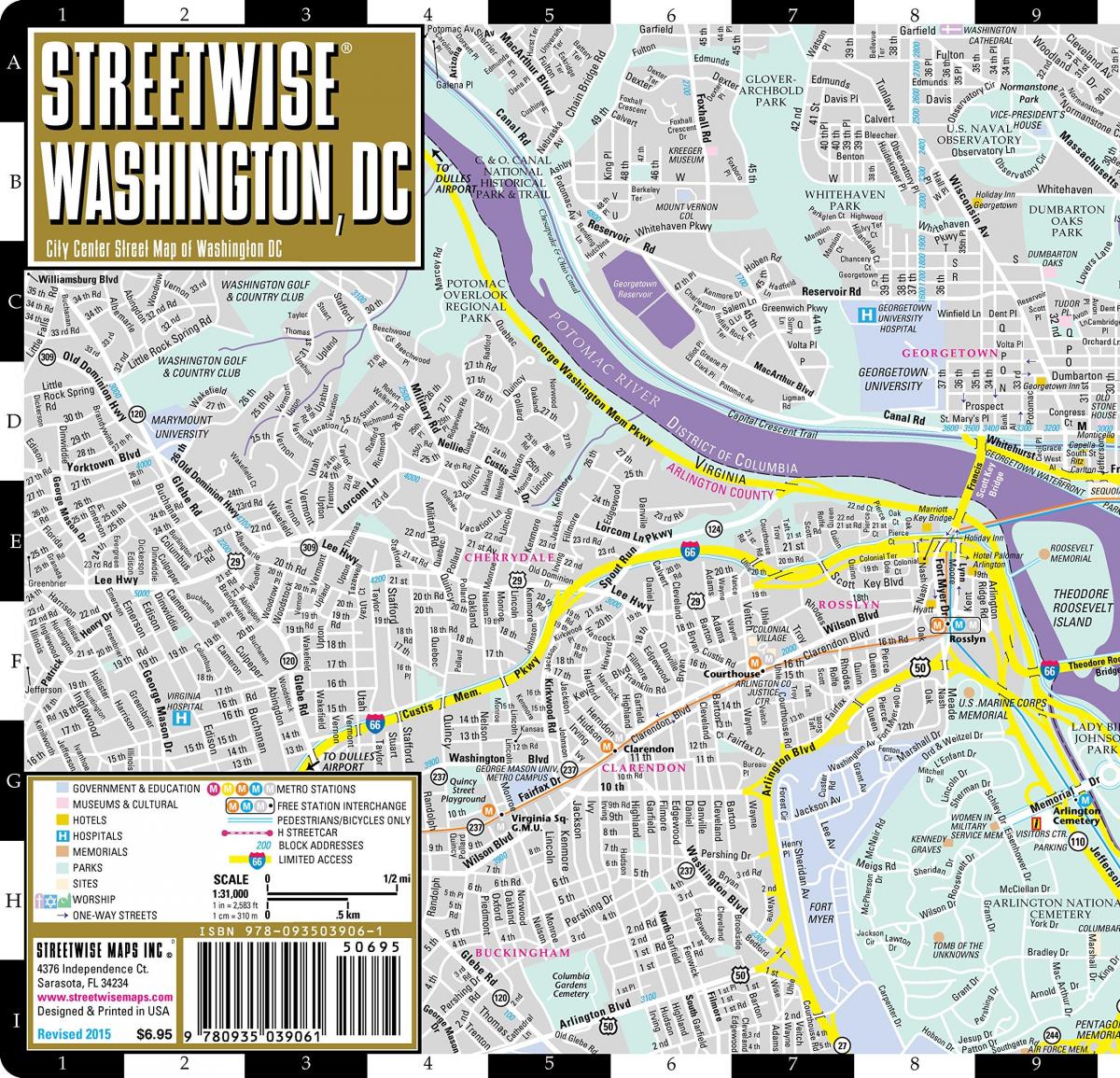 kaart van streetwise washington dc