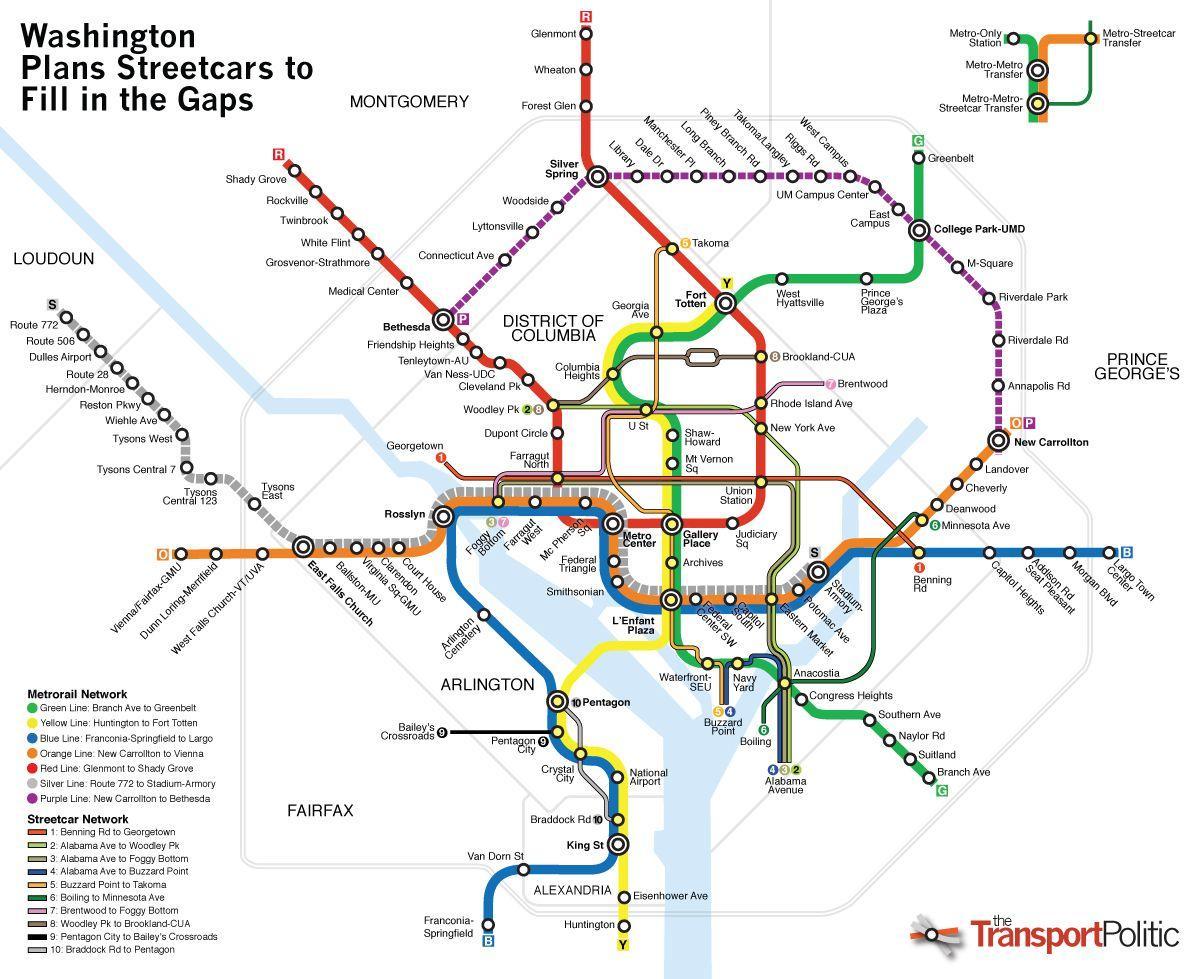 washington transit kaart