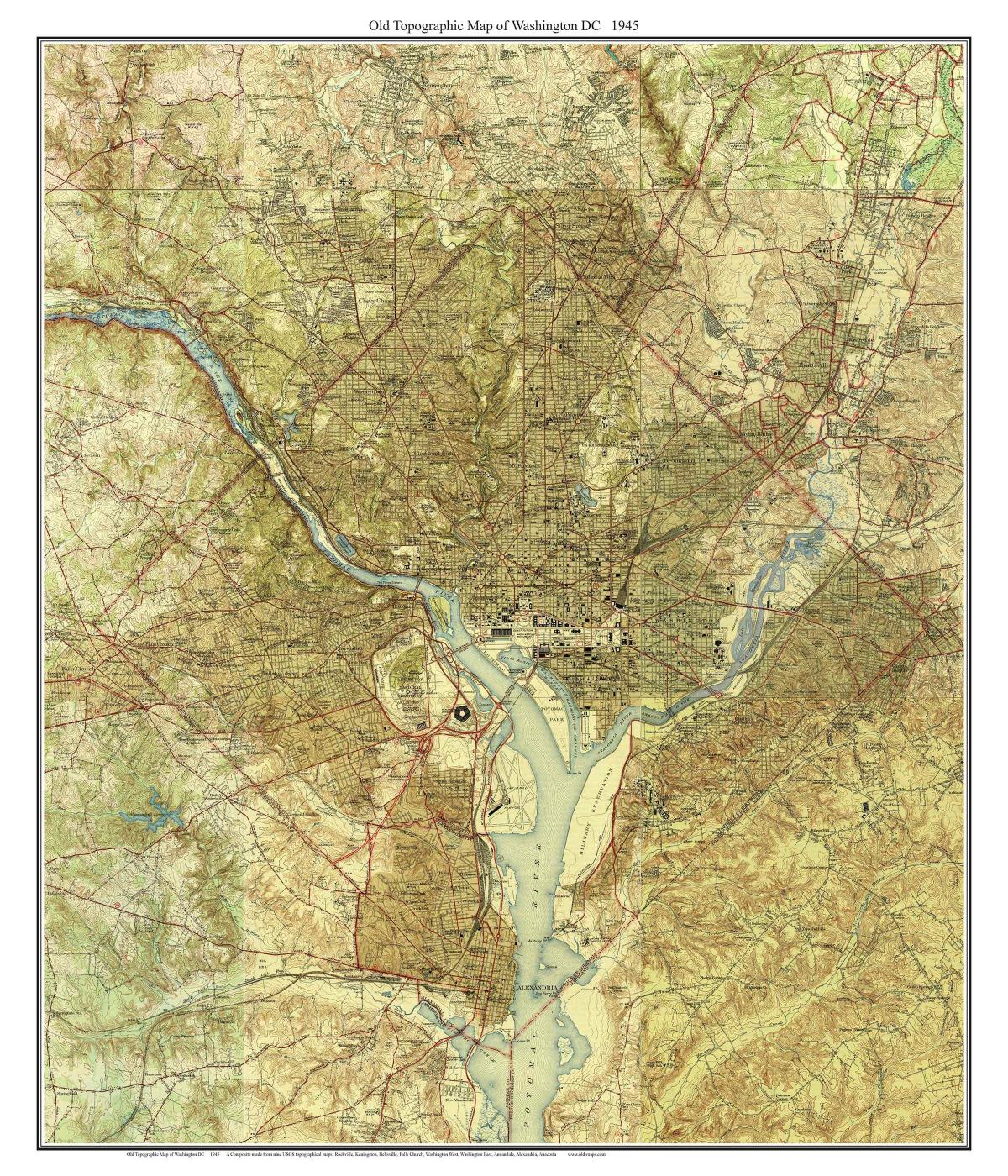 dc-topografische kaart