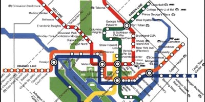 Washington dc metro kaart