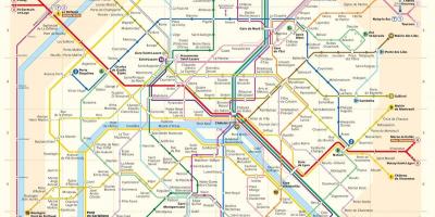 Washington dc metro-kaart met straten