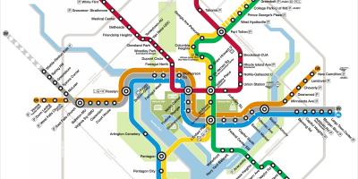 Washington dc metro kaart silver line