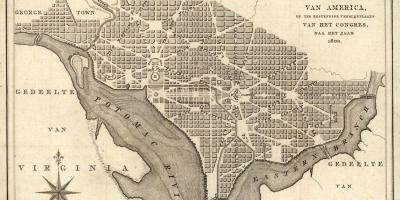 Kaart van de historische kaart van washington dc