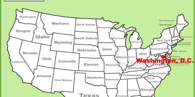 Washington locatie op kaart