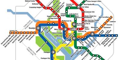 Dca metro kaart