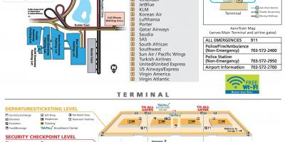 Washington dc dulles airport kaart